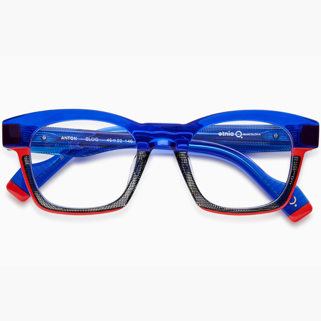 kék színű unisex szemüvegkeret vastag acetát etnia Barcelona