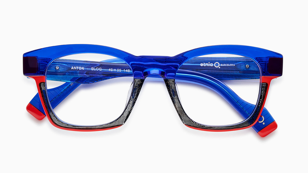kék színű unisex szemüvegkeret vastag acetát etnia Barcelona