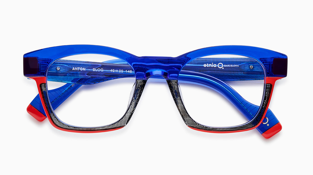 kék színű unisex szemüvegkeret vastag acetát etnia Barcelona