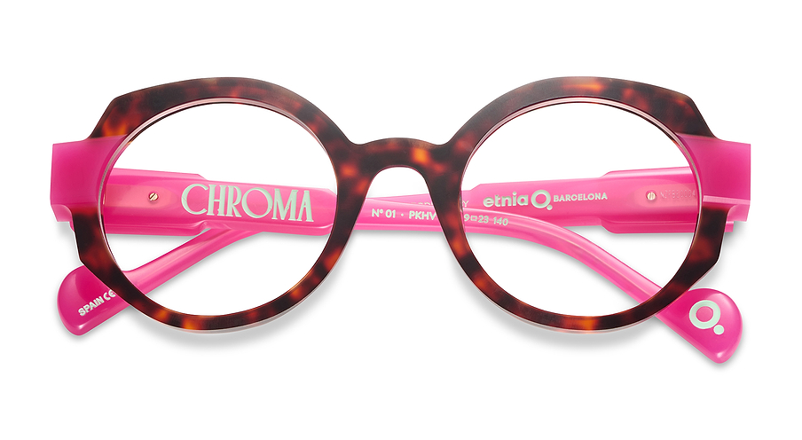 Etnia Barcelona Chroma szemüvegkeret pink havanna színben